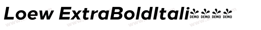 Loew ExtraBoldItali字体转换